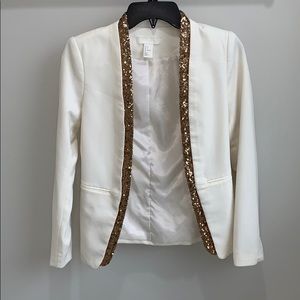 White & Gold Blazer